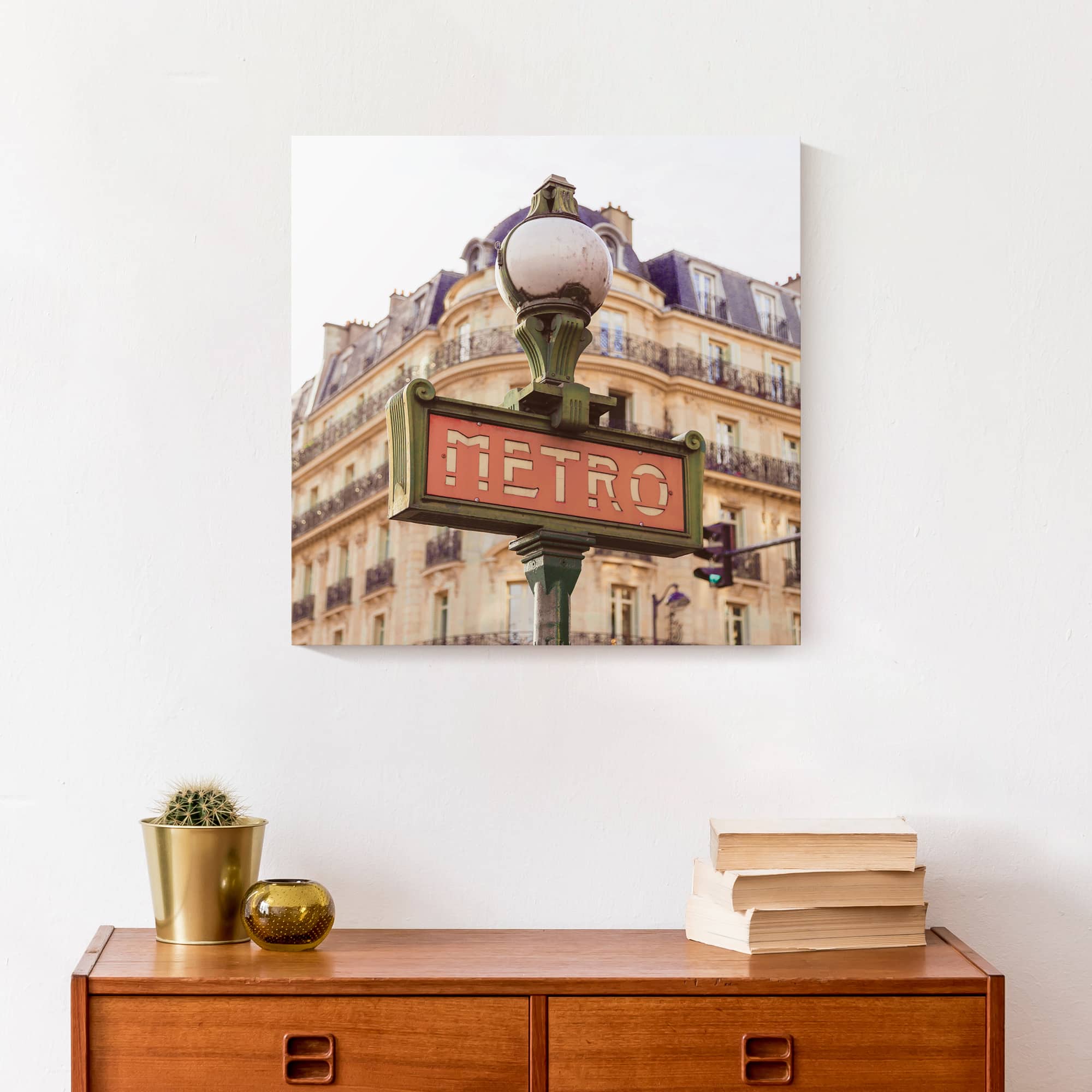 Metro Sign 16" x 16" Canvas Wall Art